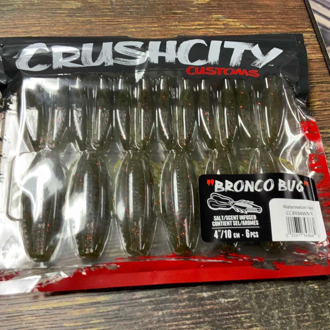 Rapala CrushCity Bronco Bug 4" Watermelon Red