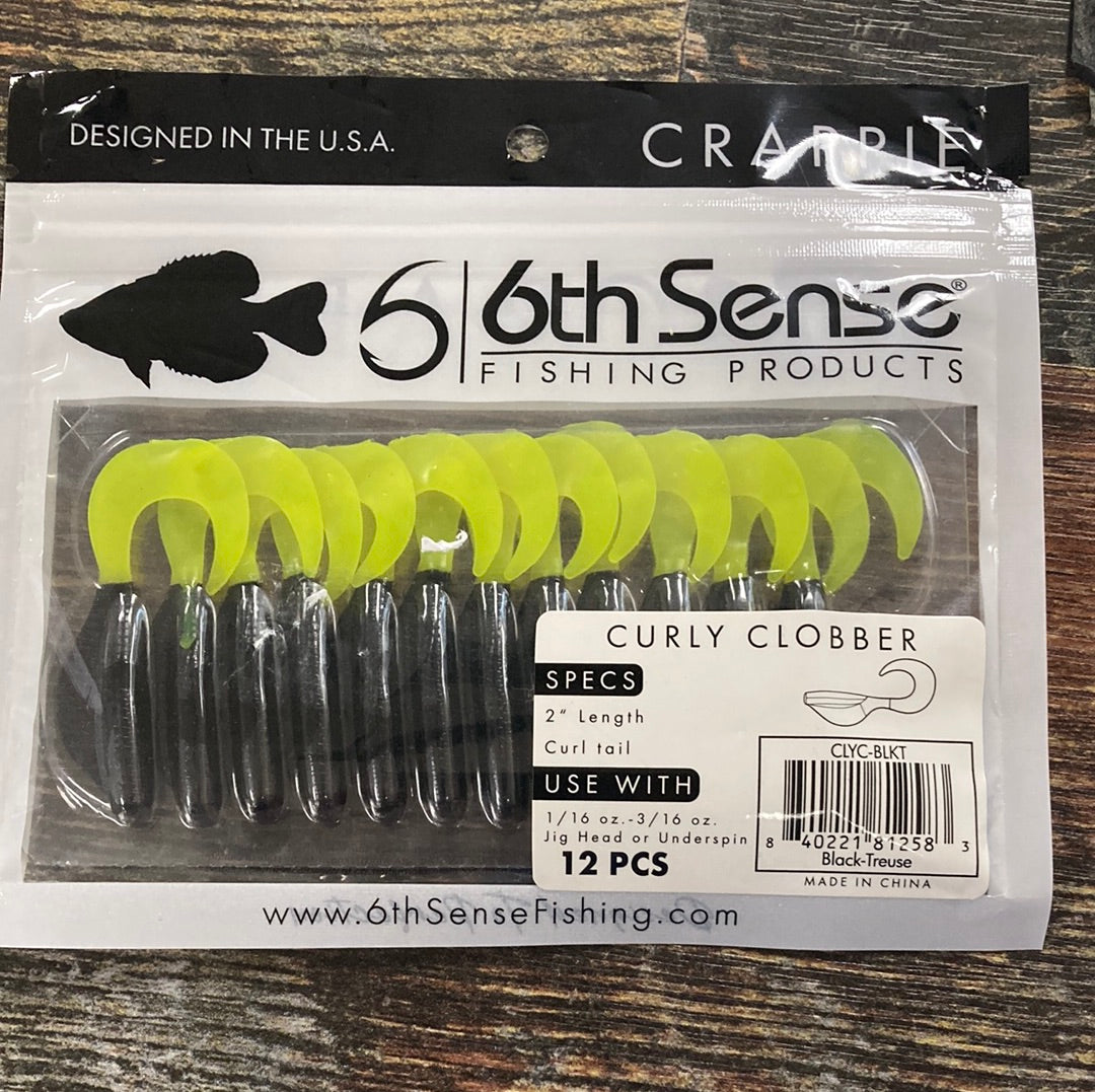 6th Sense Curly Clobber 2" Black Treuse