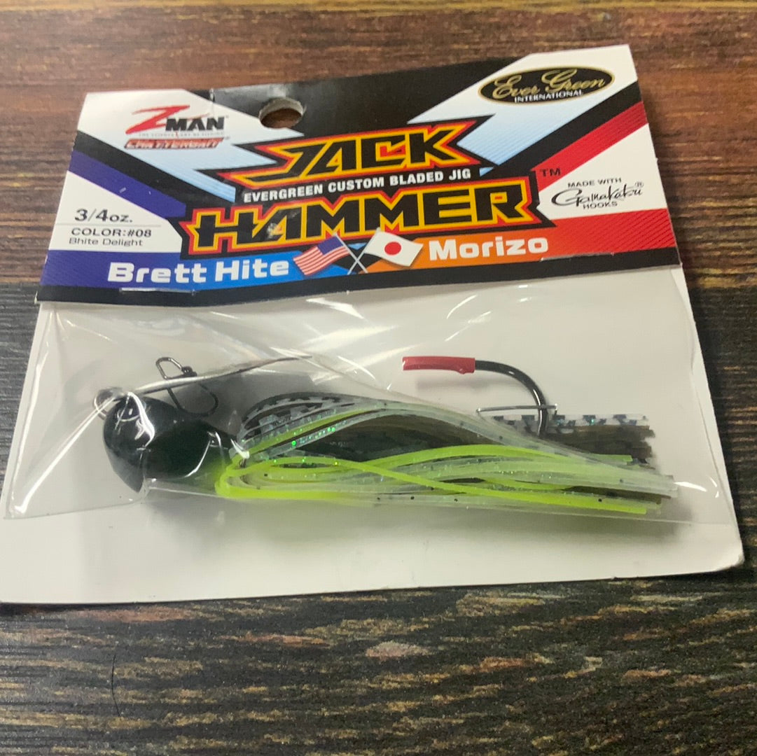 Z Man Chatterbait Jack Hammer Bhite Delight / 3/4 oz