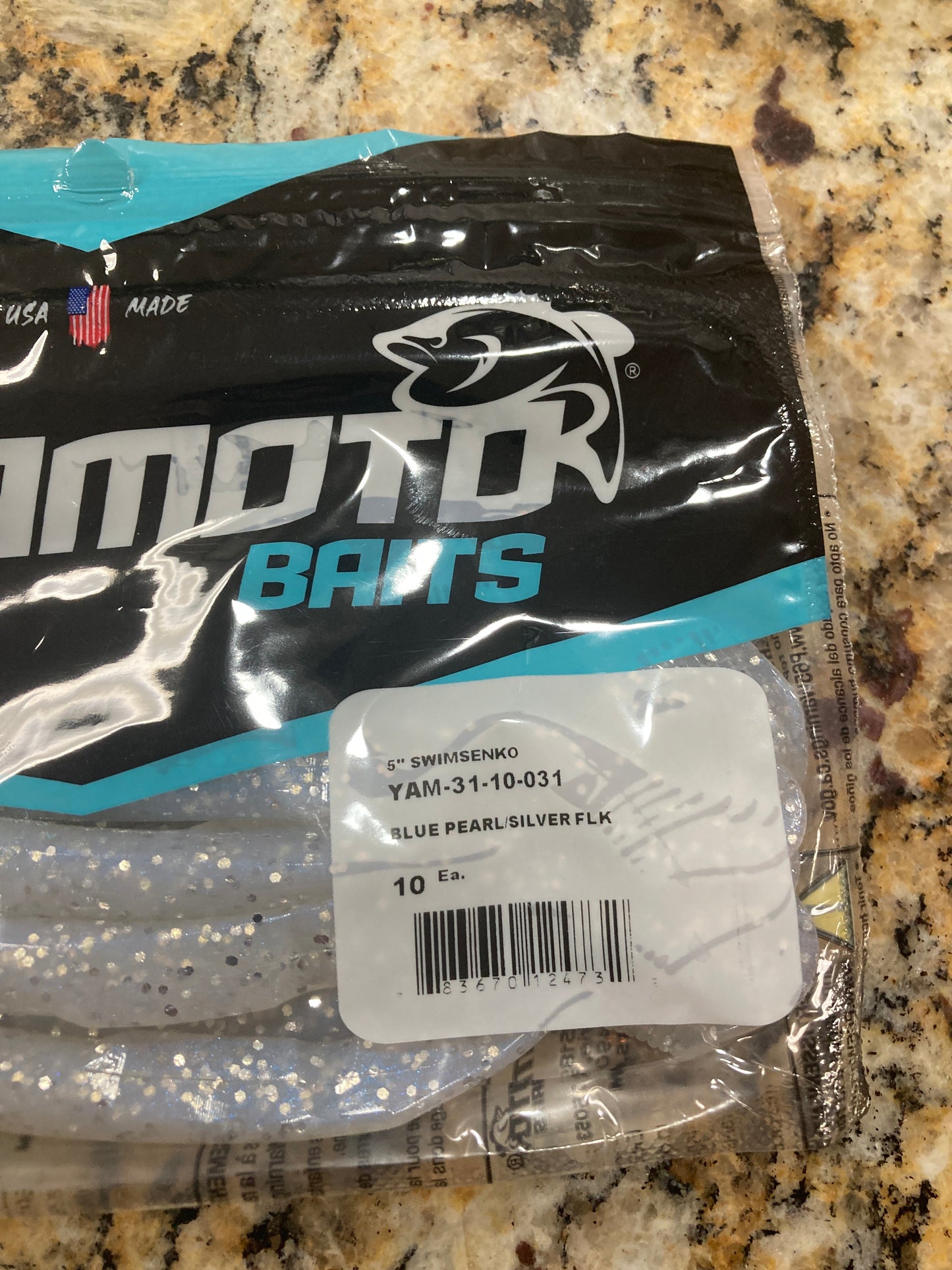 Yamamoto SwimSenko 5” Blue Pearl/Large Silver Flake