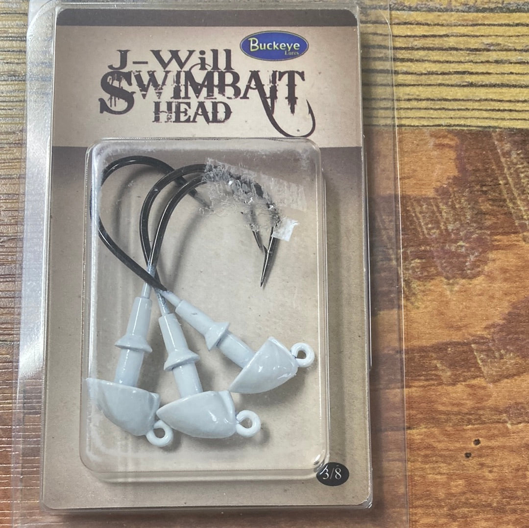 J-Will Swim Bait Head 3/8 oz Pearl