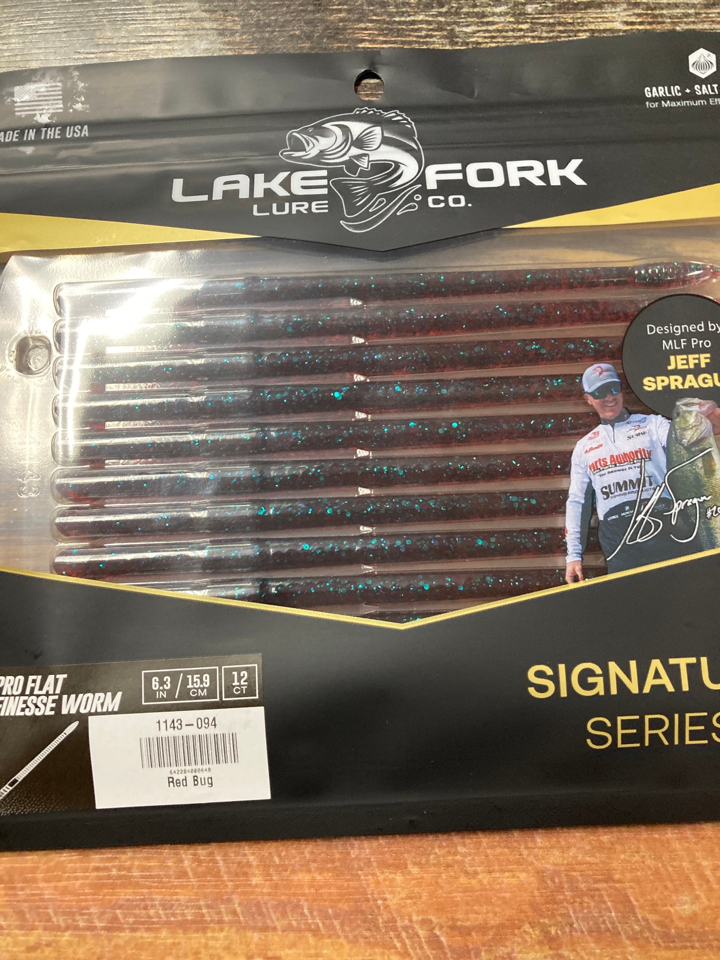 Lake Fork Lures Pro Flat Worm Red Bug