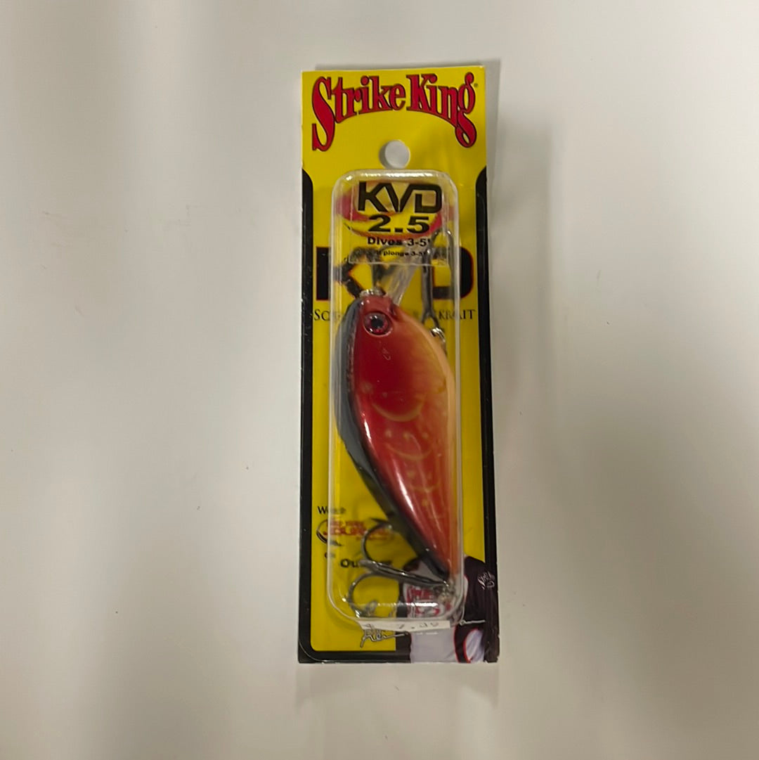 Strike King KVD 2.5 Dives 3-5’ Rayburn Red Craw