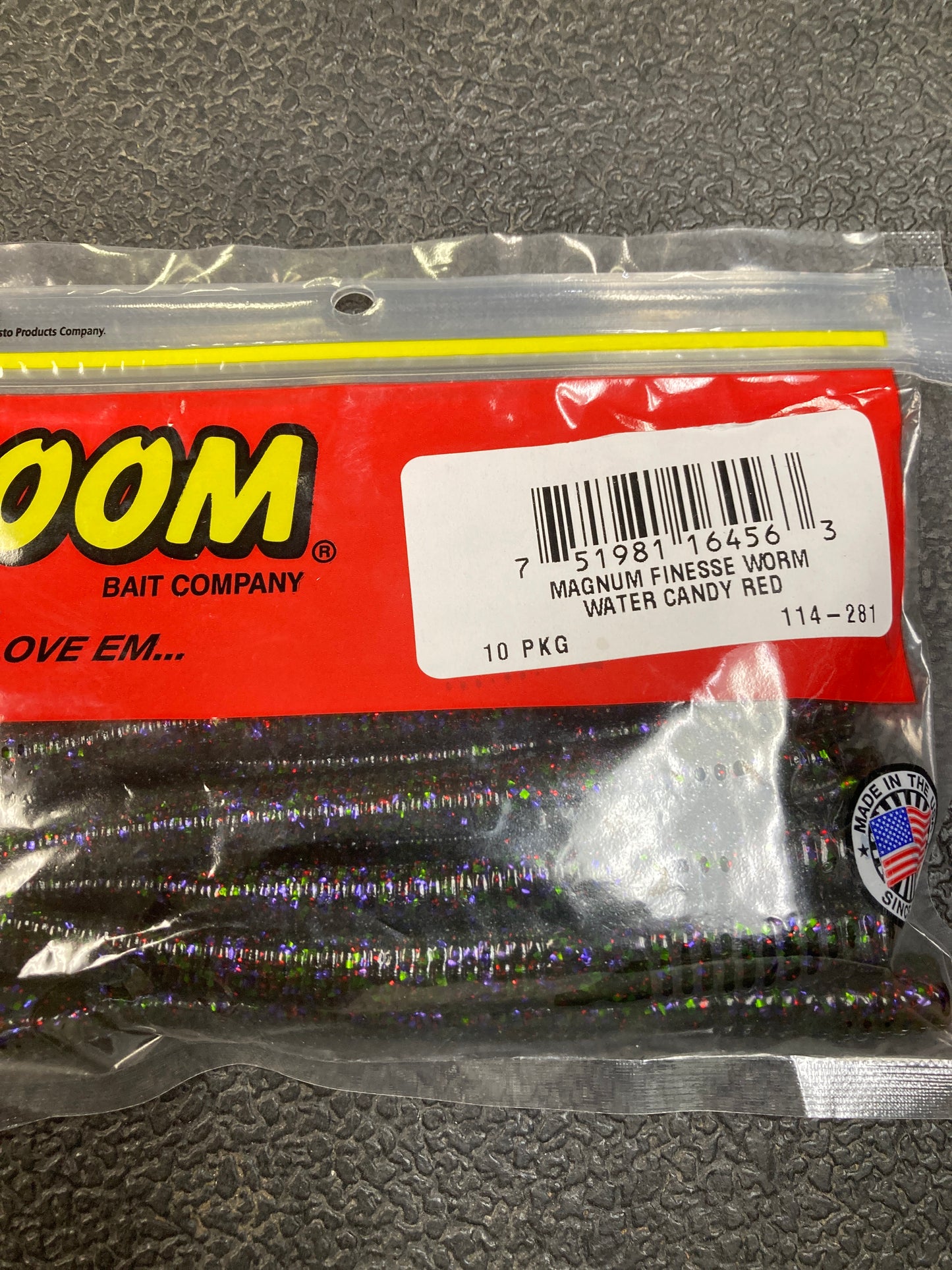 Zoom Mag Finesse Worm - Watermelon Candy Red