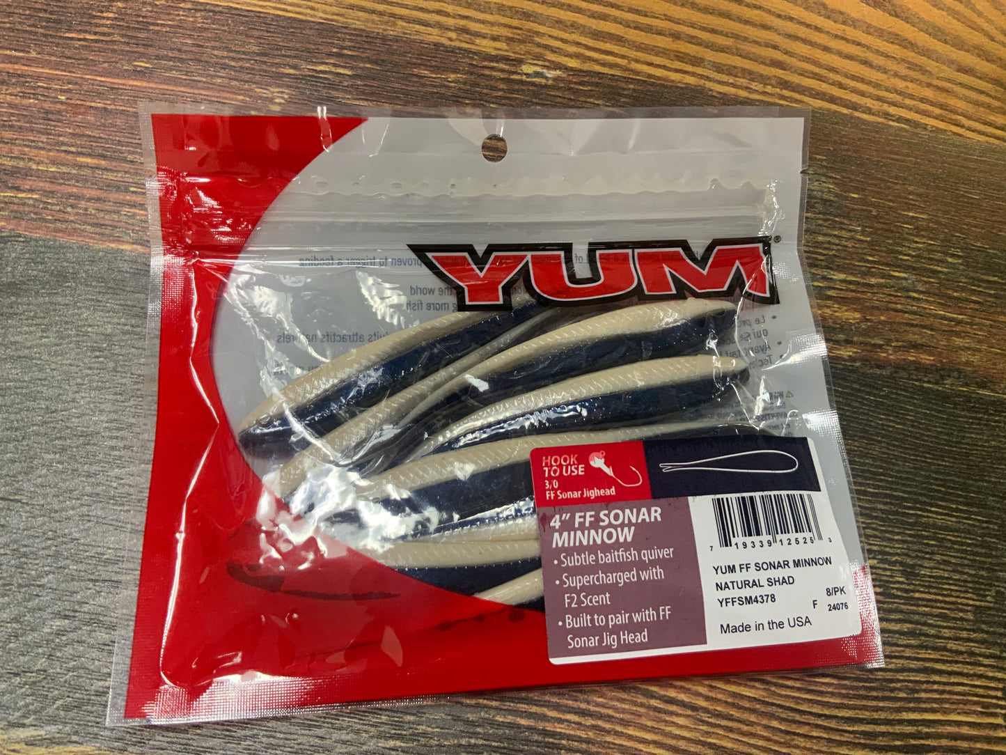 Yum FF Sonar Minnow 4" Natural Shad