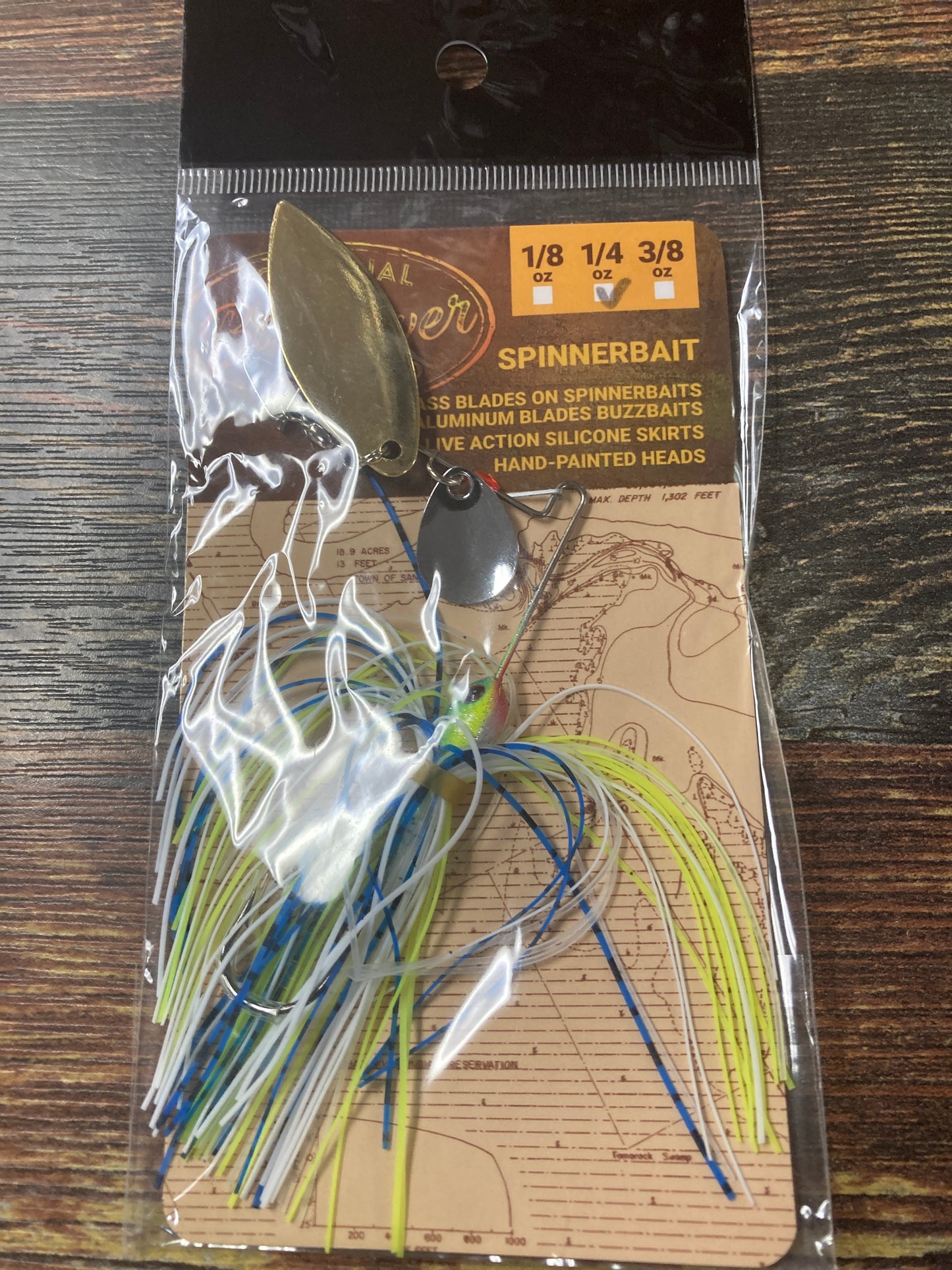 Bad River Spinner Bait 1/4 oz. Blue Chartreuse