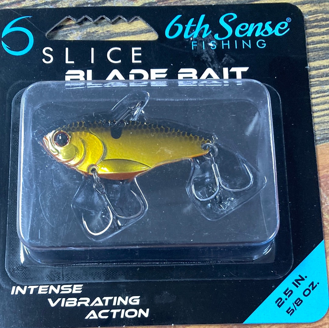 6th Sense Slice Blade Bait 5/8 oz. 2.5" Gold Reactor