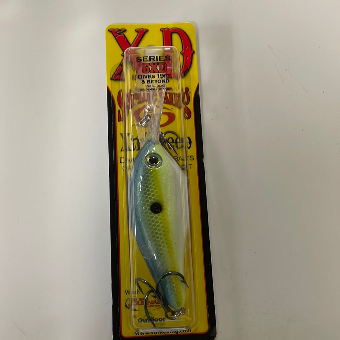 Strike King 6XD Dives 19’ & Beyond Chartreuse Sexy Shad