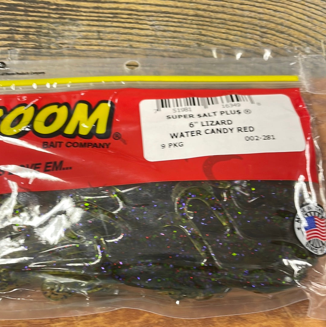 Zoom 6” Lizard - Water Candy Red