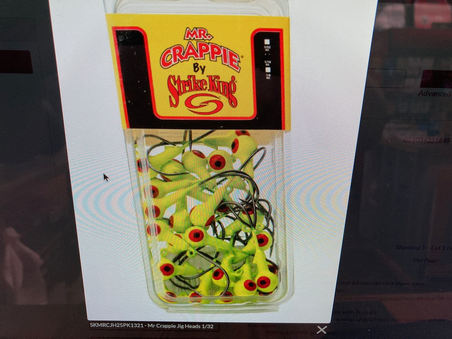 Mr Crappie Jig Heads 1/32 oz. Chartreuse