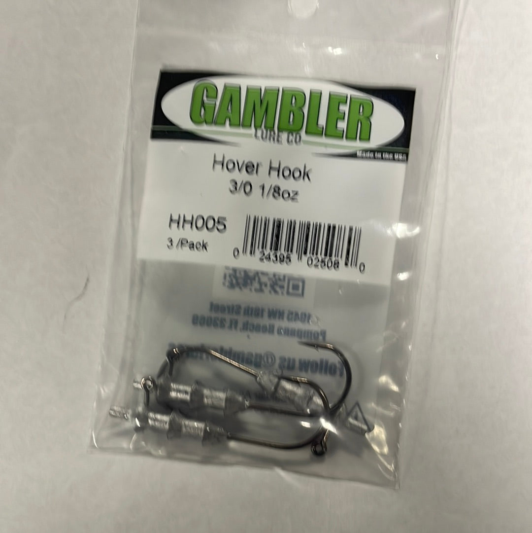 Gambler Hover Hook 1/8 oz. 3/0 Chrome