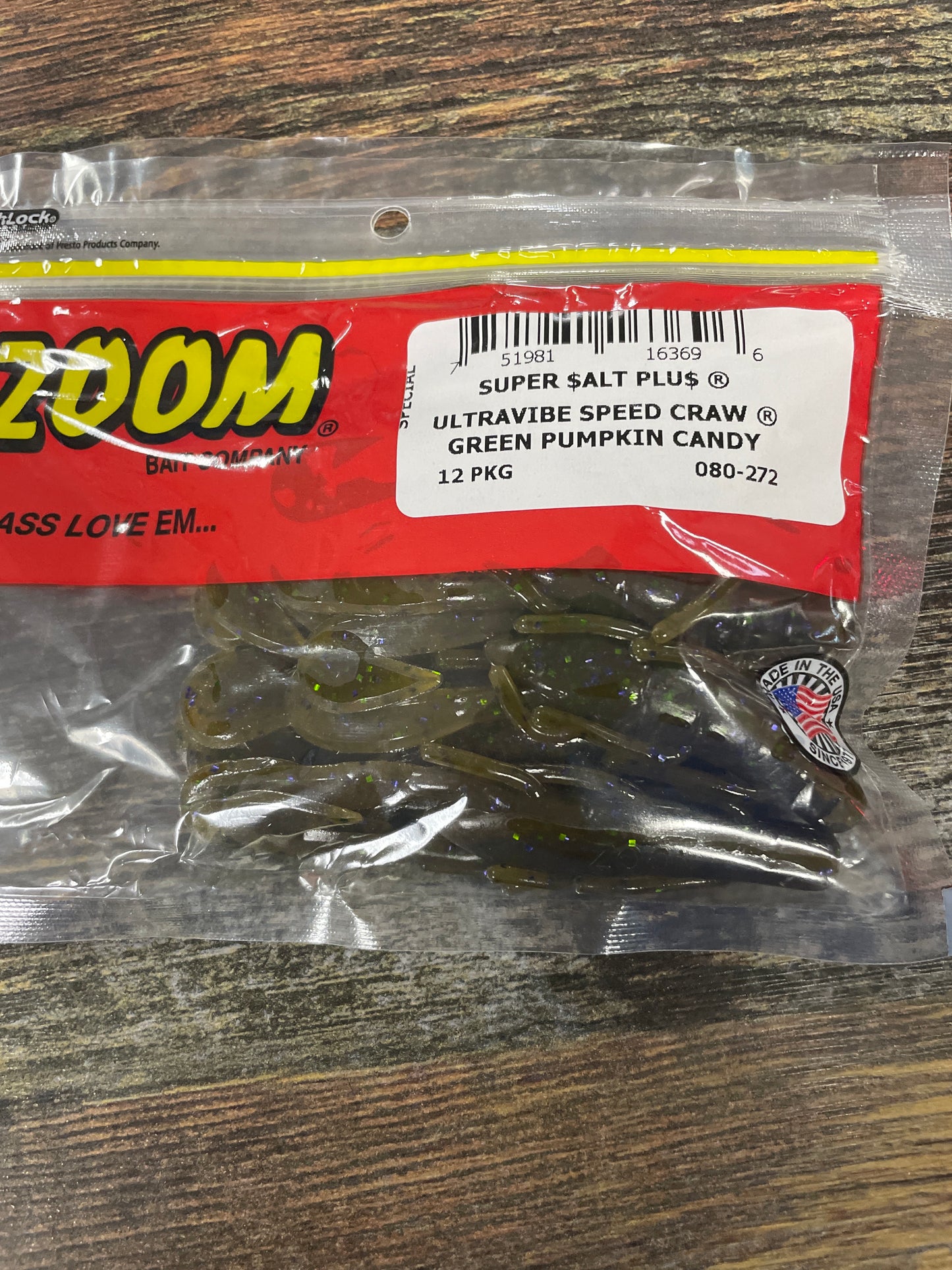 Zoom UV Speed Craw - Green Pumpkin Candy