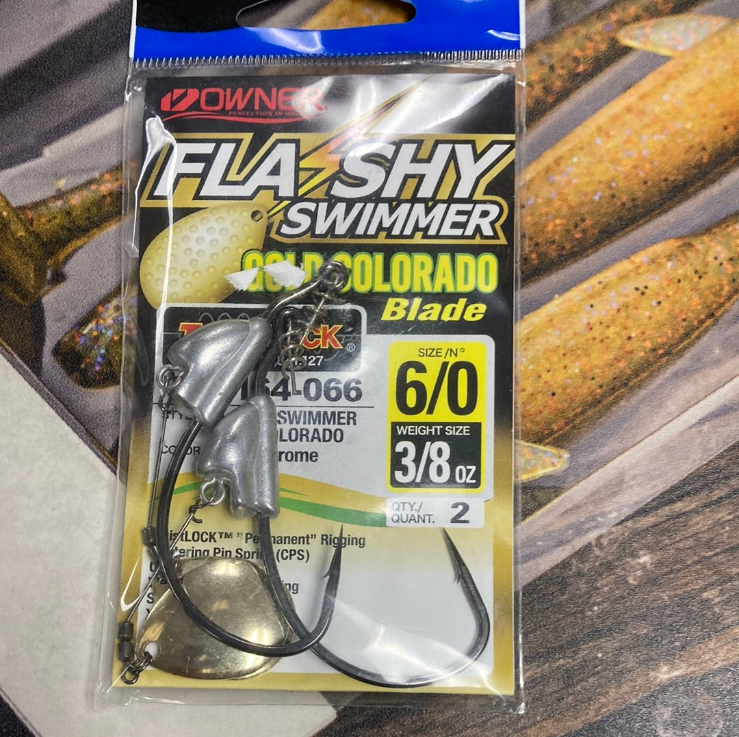 Owner Flashy Swimmer Gold Colorado Blade 3/8 oz. 6/0