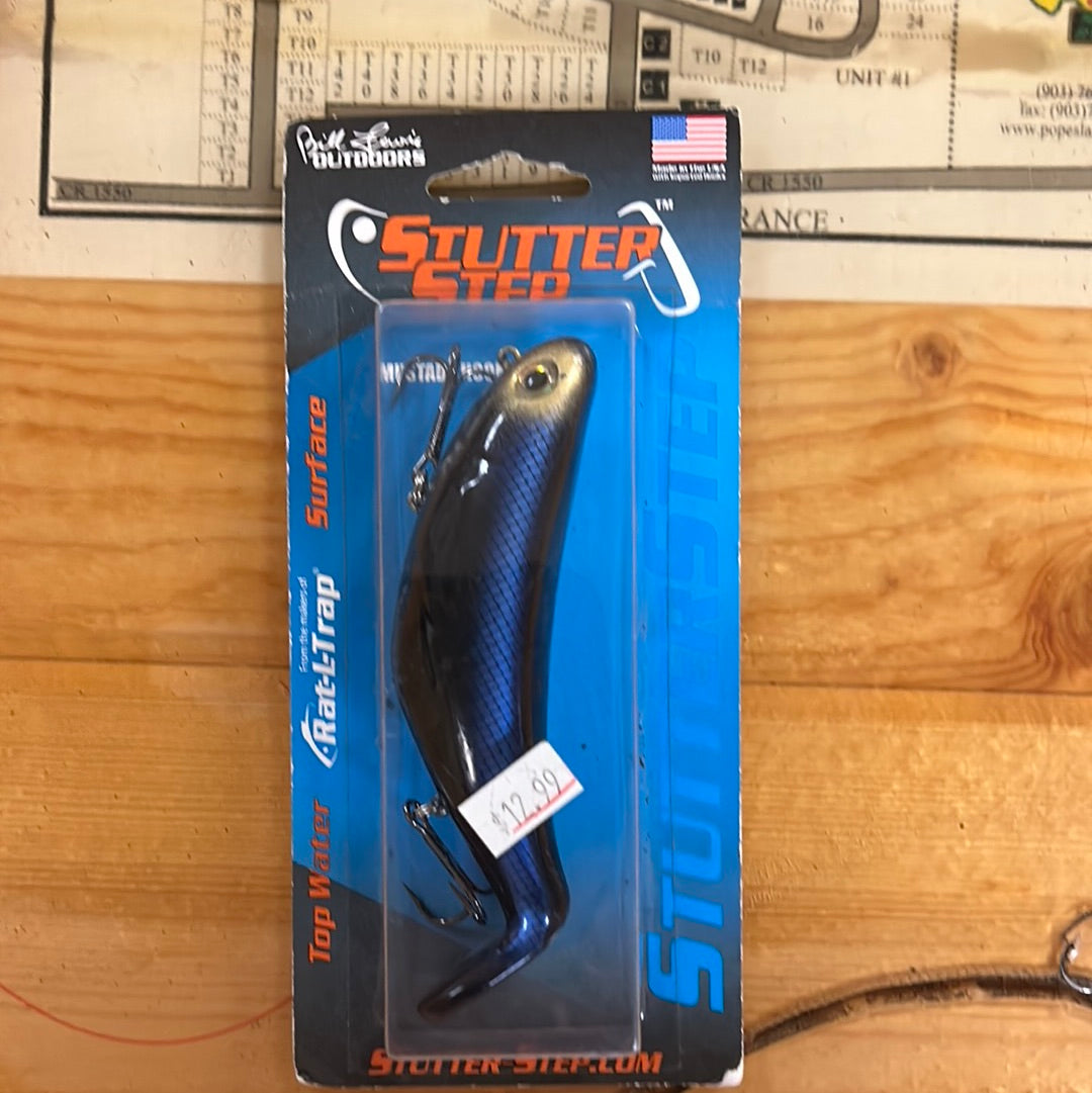 Bill Lewis Rat L Trap Stutter Step Top Water - Black Shad