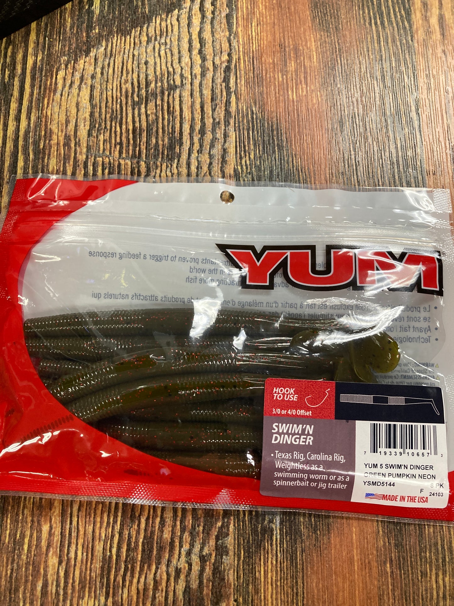 Yum 5 Swim'n Dinger - Green Pumpkin Neon