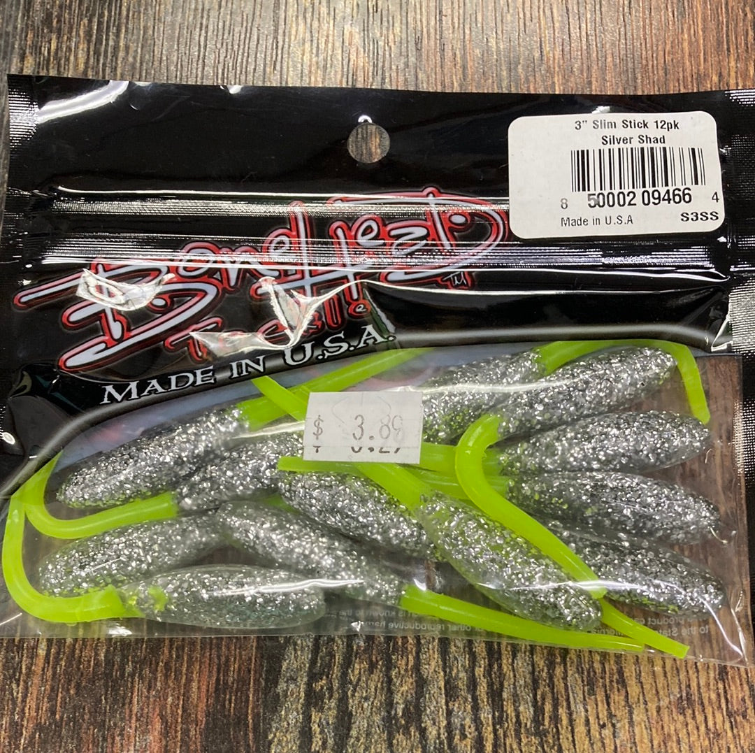Bone Head Slim Stick 3" Silver Shad