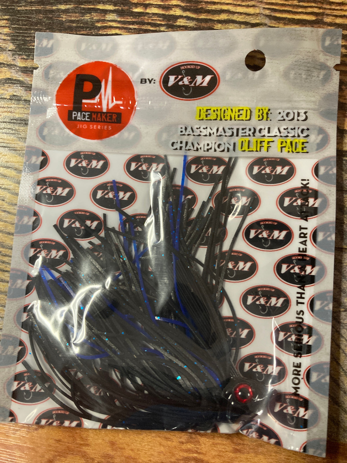 V&M Pulse Jig 3/8 oz. Black Blue