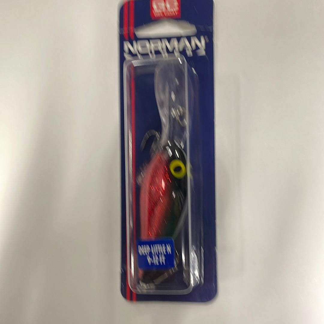 Norman Lures Deep Little N 9-12” Rd/Blk/RD Flk