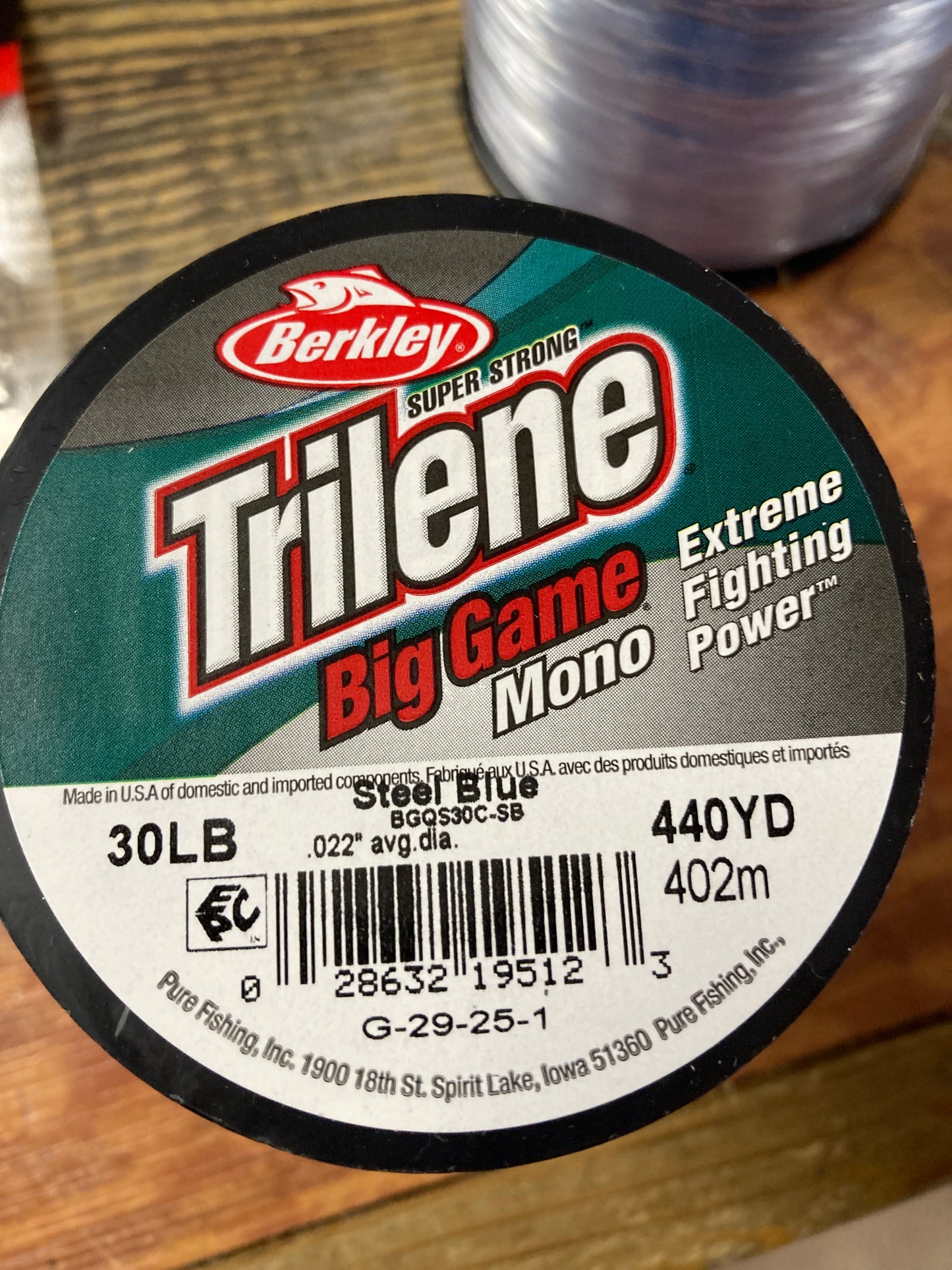 Berkley Trilene BG Mono 30lb. 440 yd Steel Blue