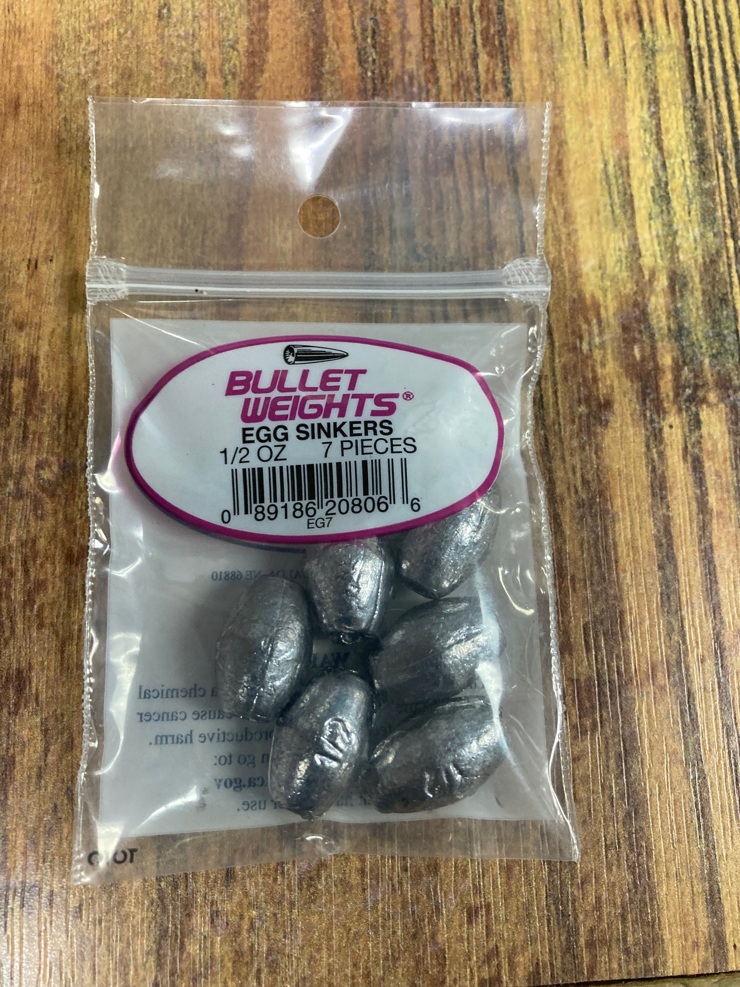 Bullet Weight Egg Sinker 1/2 oz. Lead