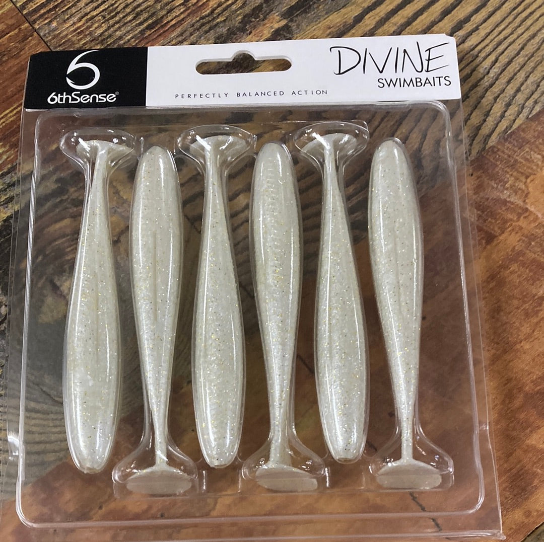 6th Sense Divine Swimbaits 4.4" Platinum White