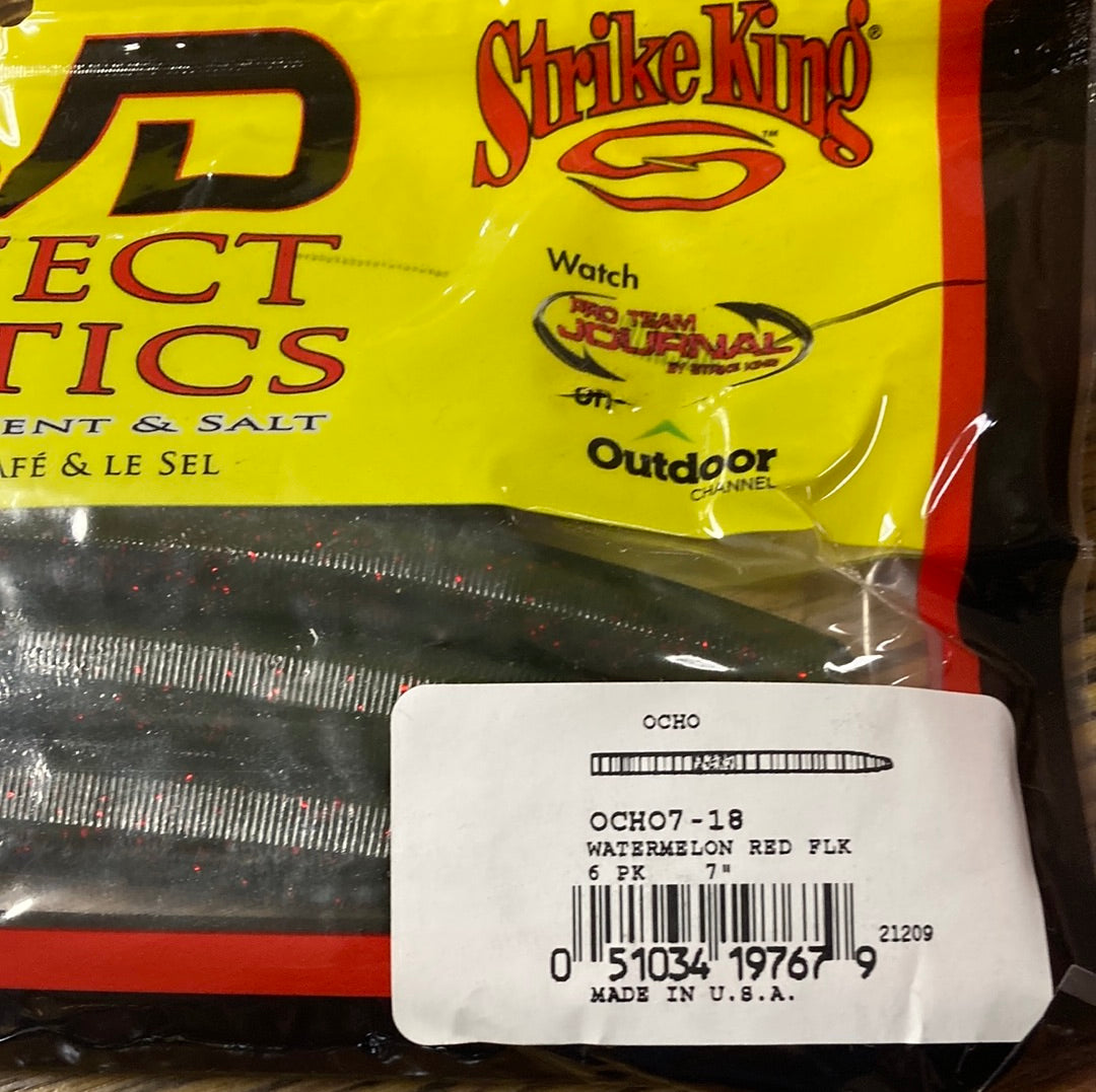 Strike King KVD Ocho 7” Watermelon Red Flake