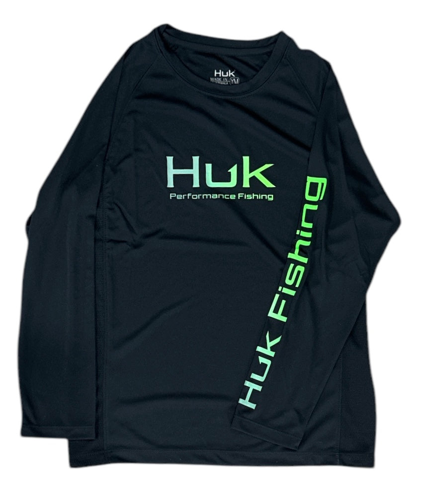 HUK Pursuit Solid Black YXL