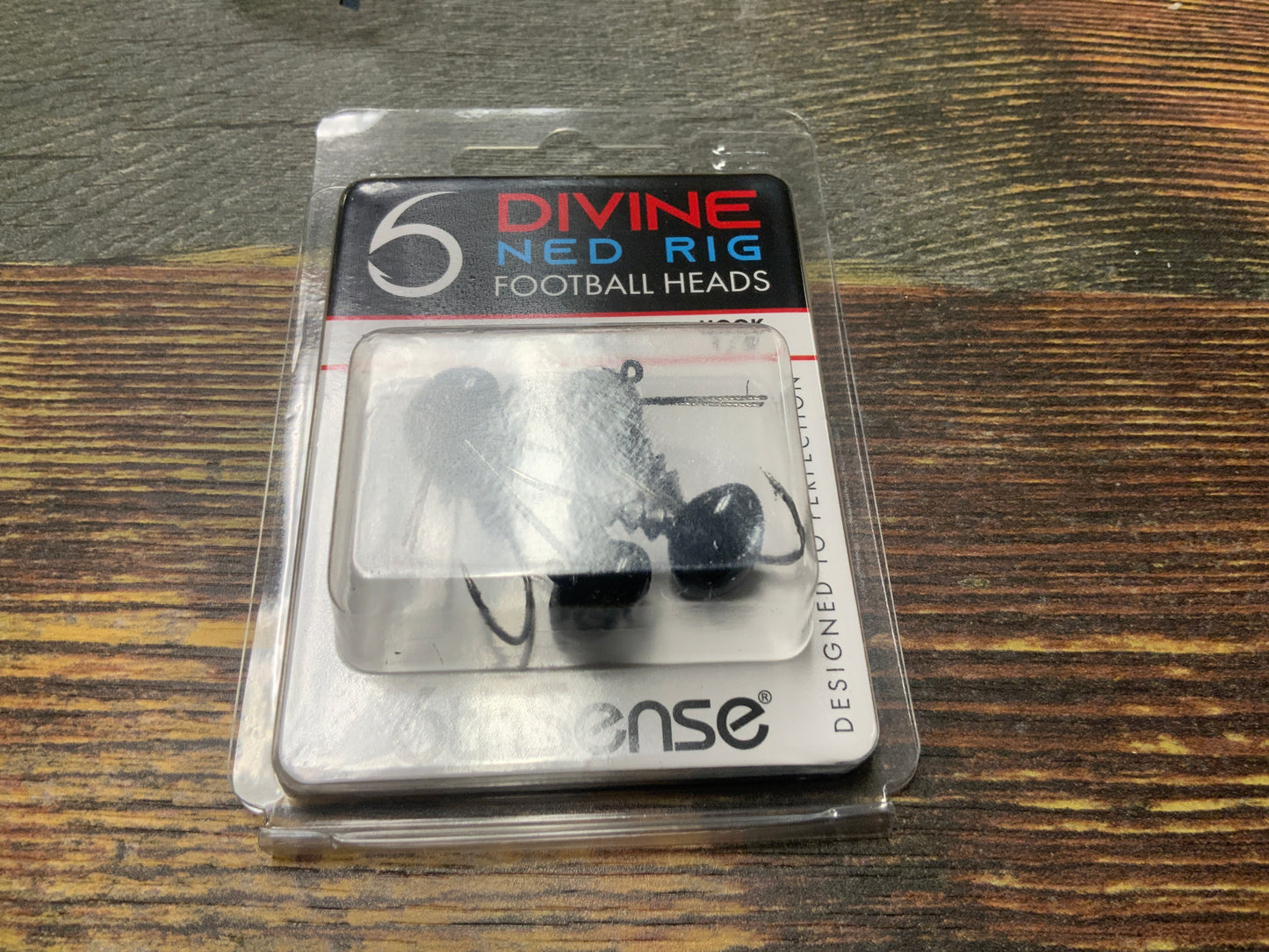 6th Sense Divine Ned Rig Football Heads 1/4 oz. 1/0 Black
