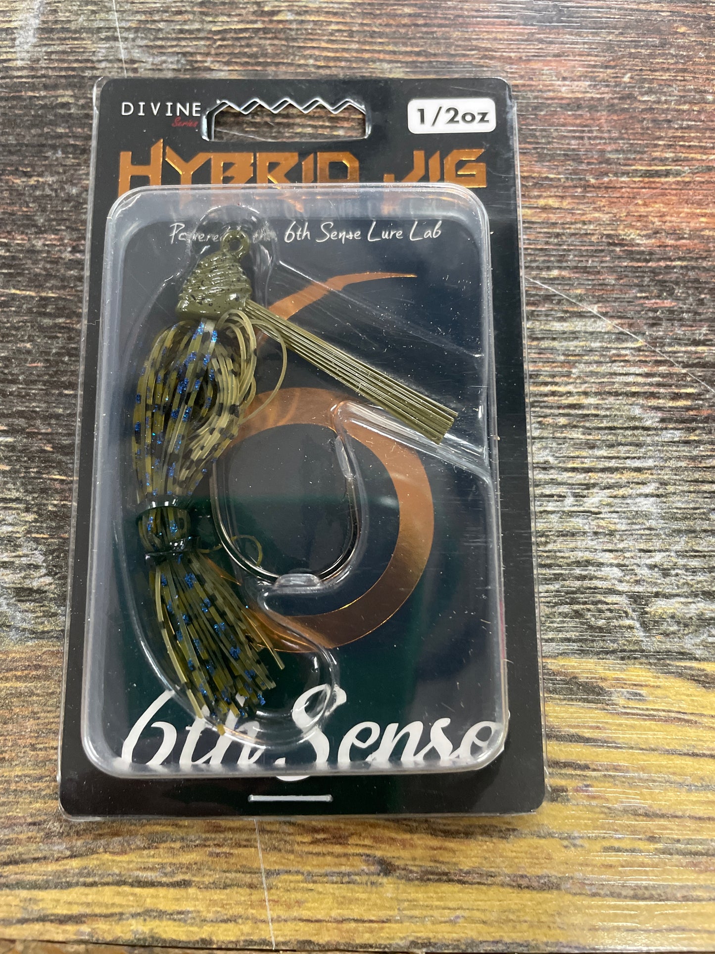 6th Sense Divine Hybrid Jig 1/2 oz. Green Pumpkin Blue Crush