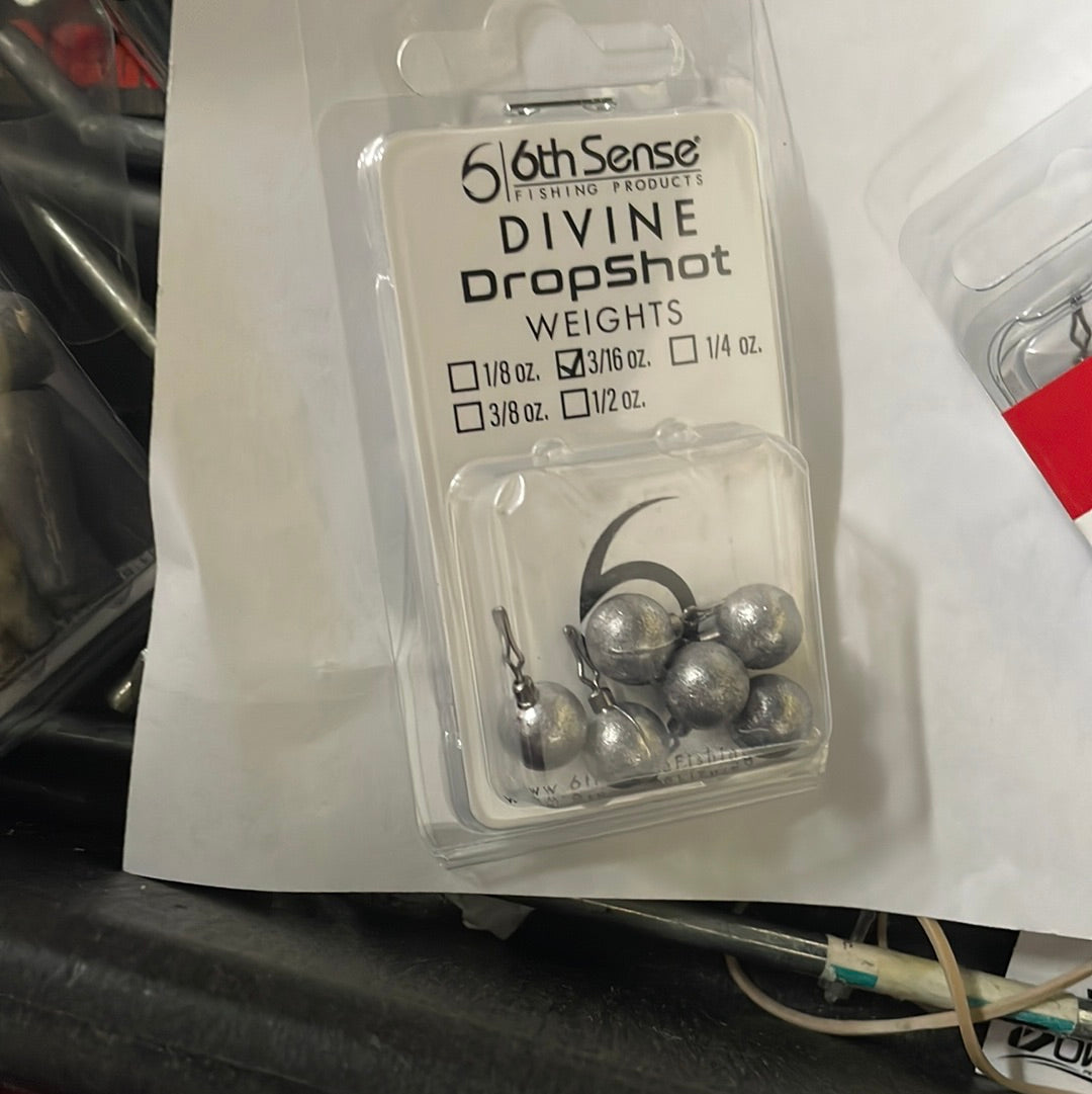 6th Sense Divine Drop Shot Weights 3/16 oz.