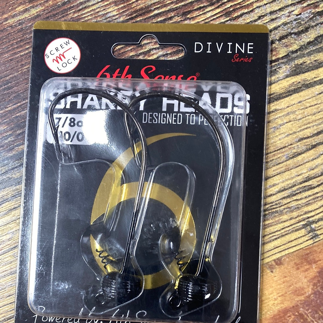 6th Sense Divine Shakey Heads 7/8 oz. 10/0 Black