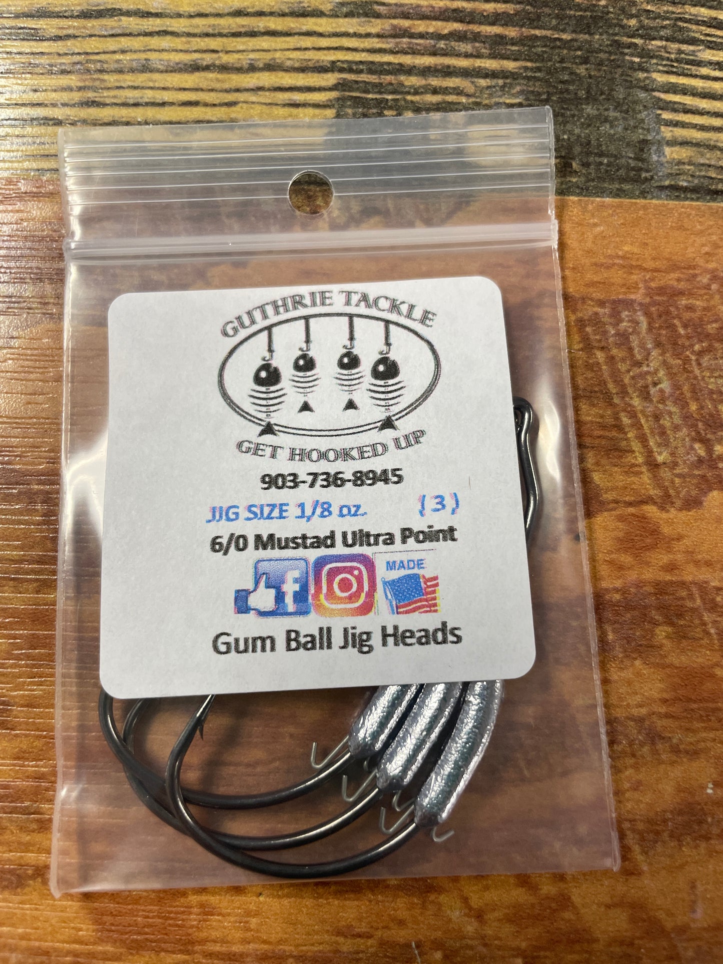 Guthrie Tackle 6/0 Gum Ball Hook 1/8oz