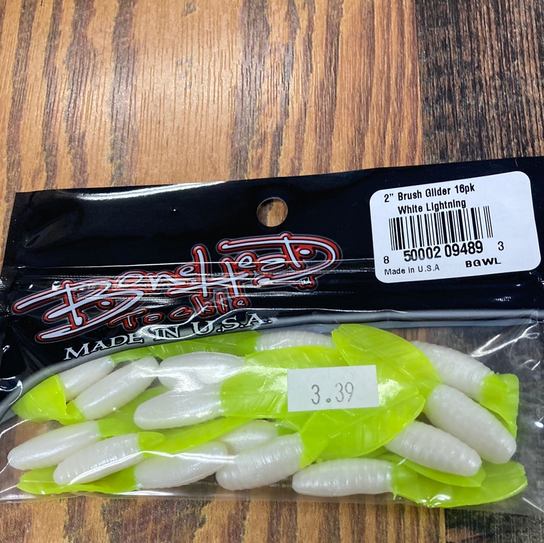 Bone Head Brush Glider 2" White Lightning