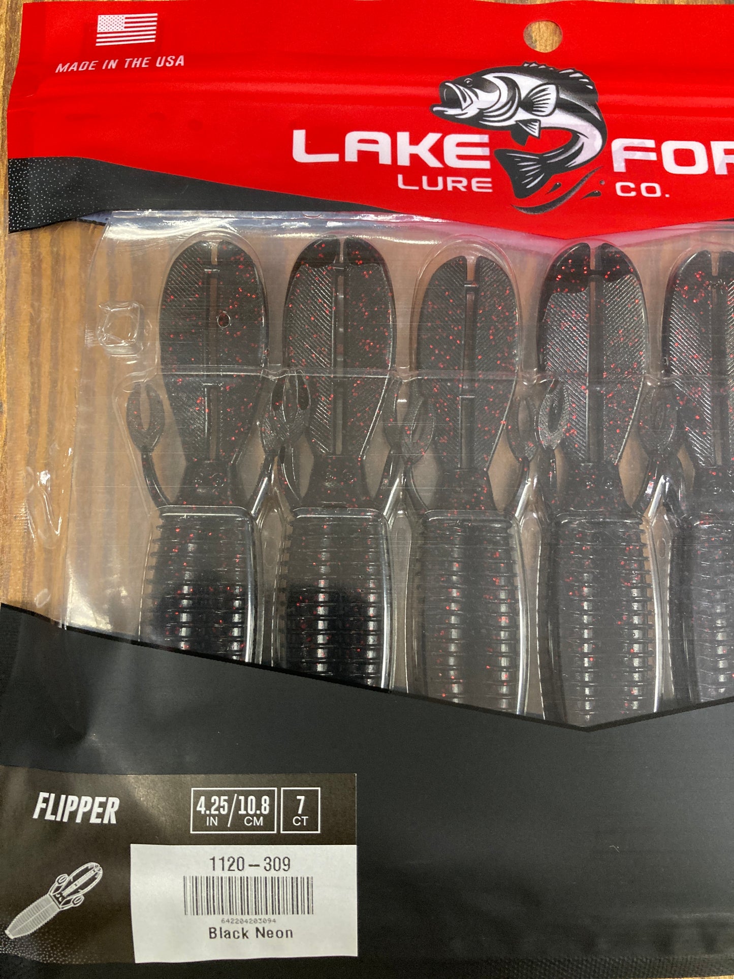 LFL Flipper 4.25” Black Neon