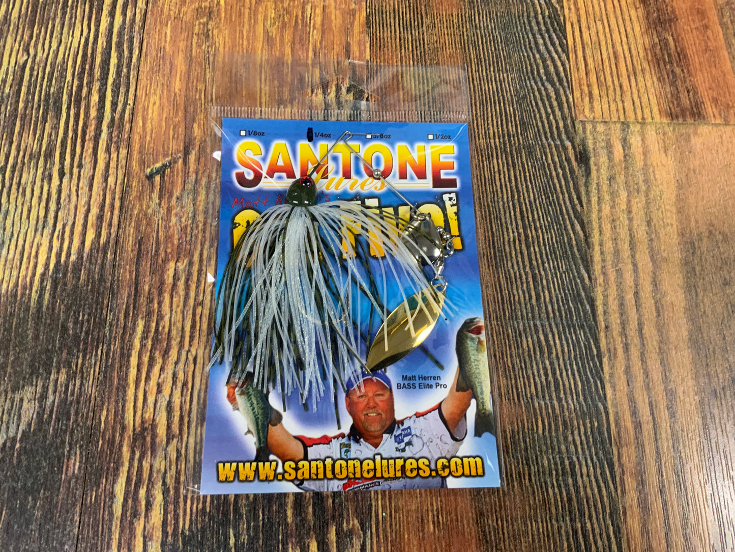 Santone GOT 5 Spinnerbait 1/4 oz. GW's Baby Bass/Gold Blade