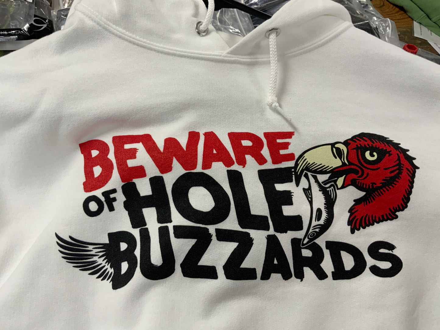 6th Sense Hoodie Beware of Hole Buzzards - 2XL - White