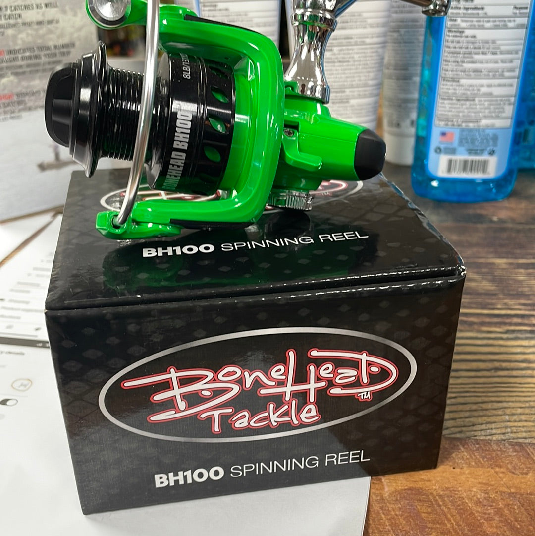 Bone Head BH100 Spinning Reel - Green