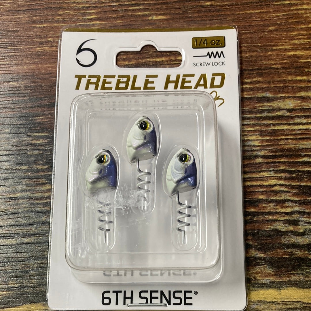 6th Sense Treble Head 1/4 oz. Baby Shad