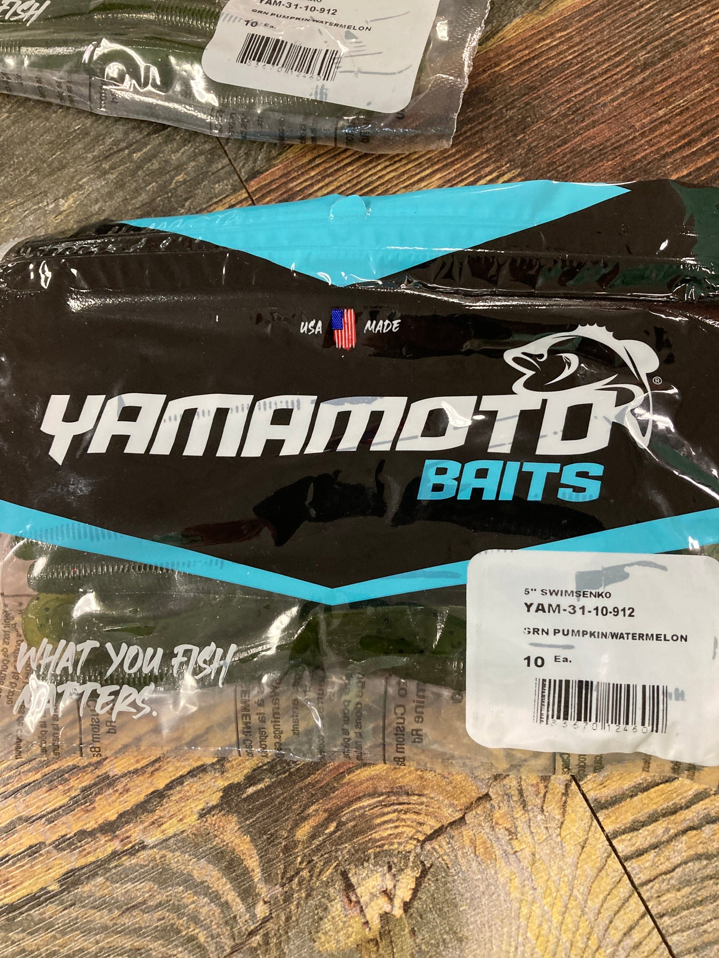 Yamamoto Swimming Senko 5" Green Pumpkin/Watermelon