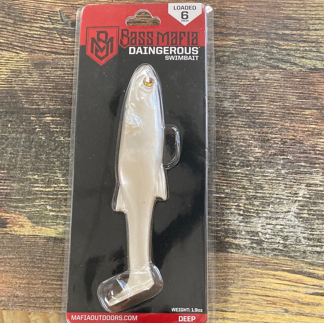 Bass Mafia Daingerous Swimbait 6" 1.9 oz. Albino
