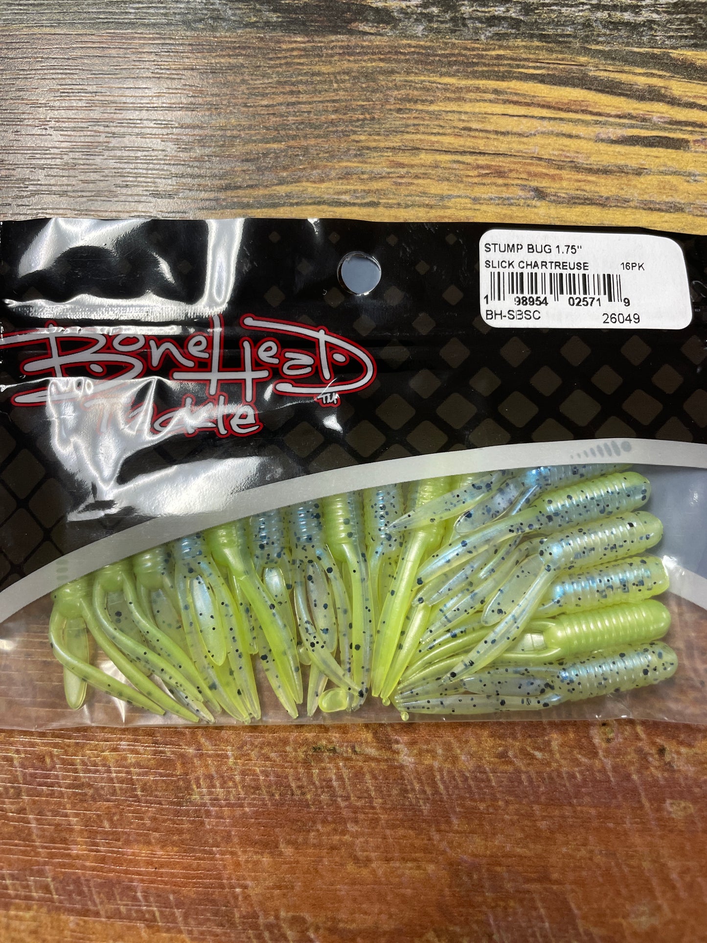Bone Head Tackle Stump Bug 1.75” Slick Chartreuse