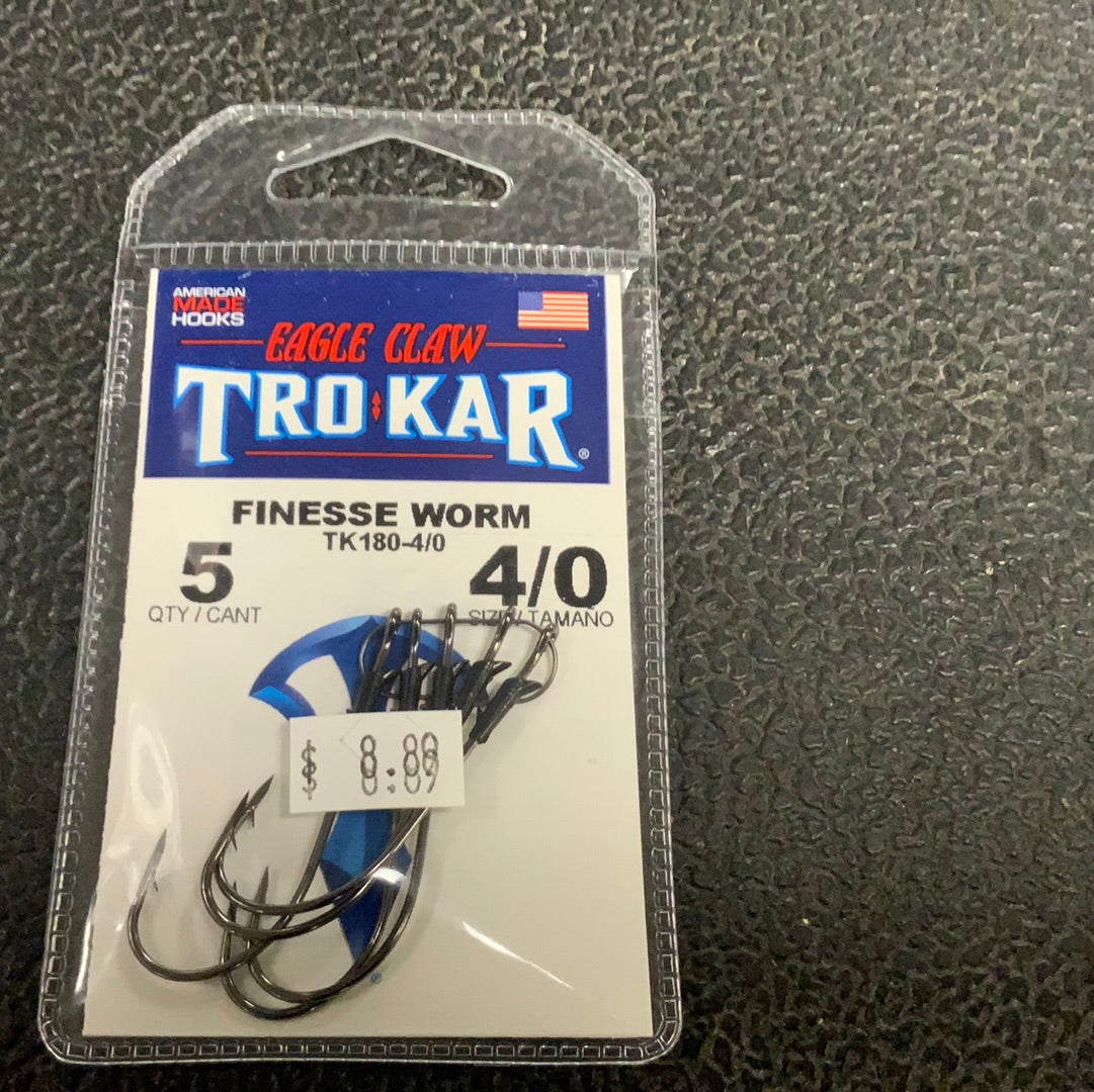Eagle Claw Tro Kar Finesse Worm 4/0