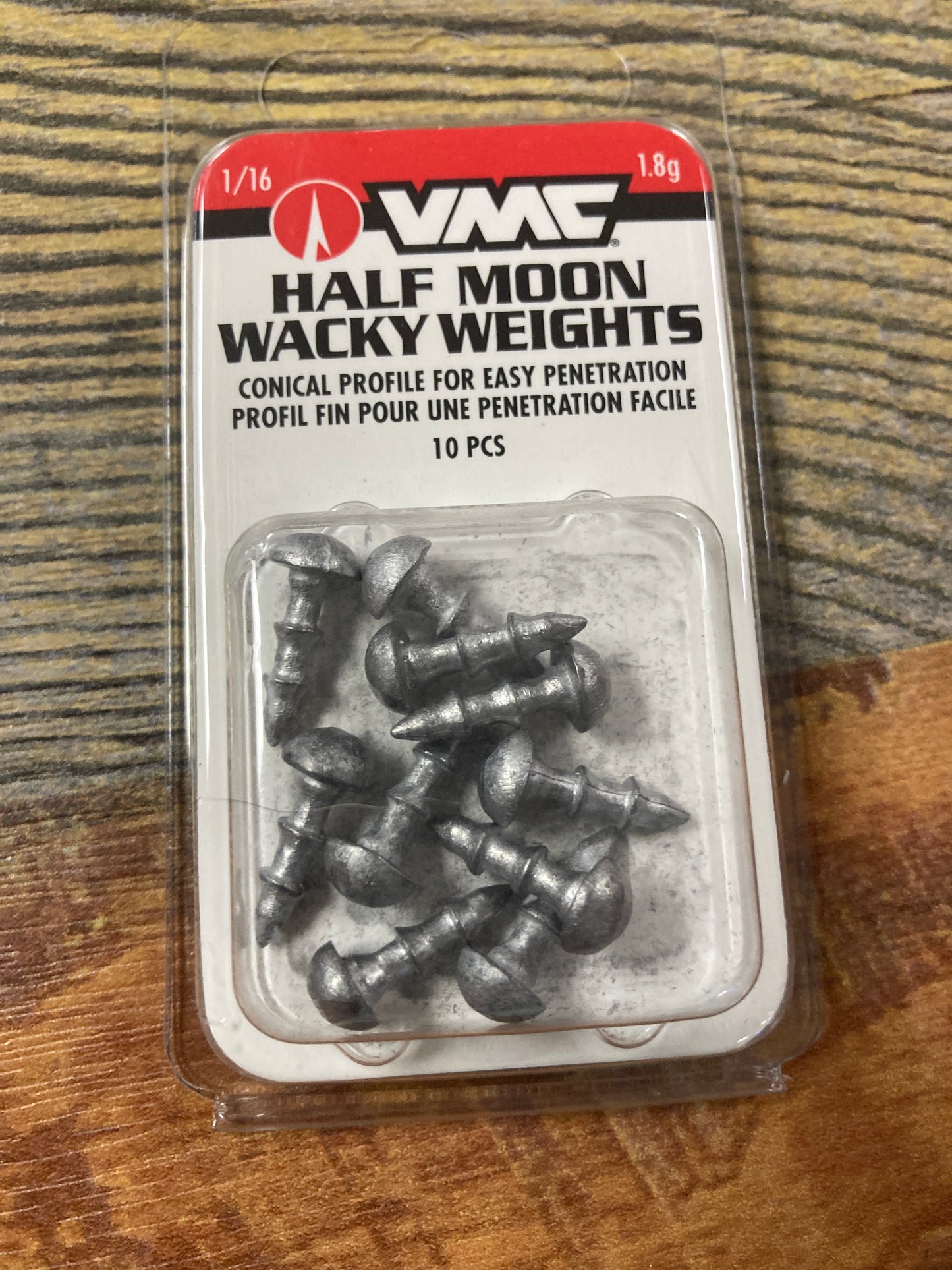 VMC Halfmoon Wacky Weight 1/16 oz Natural