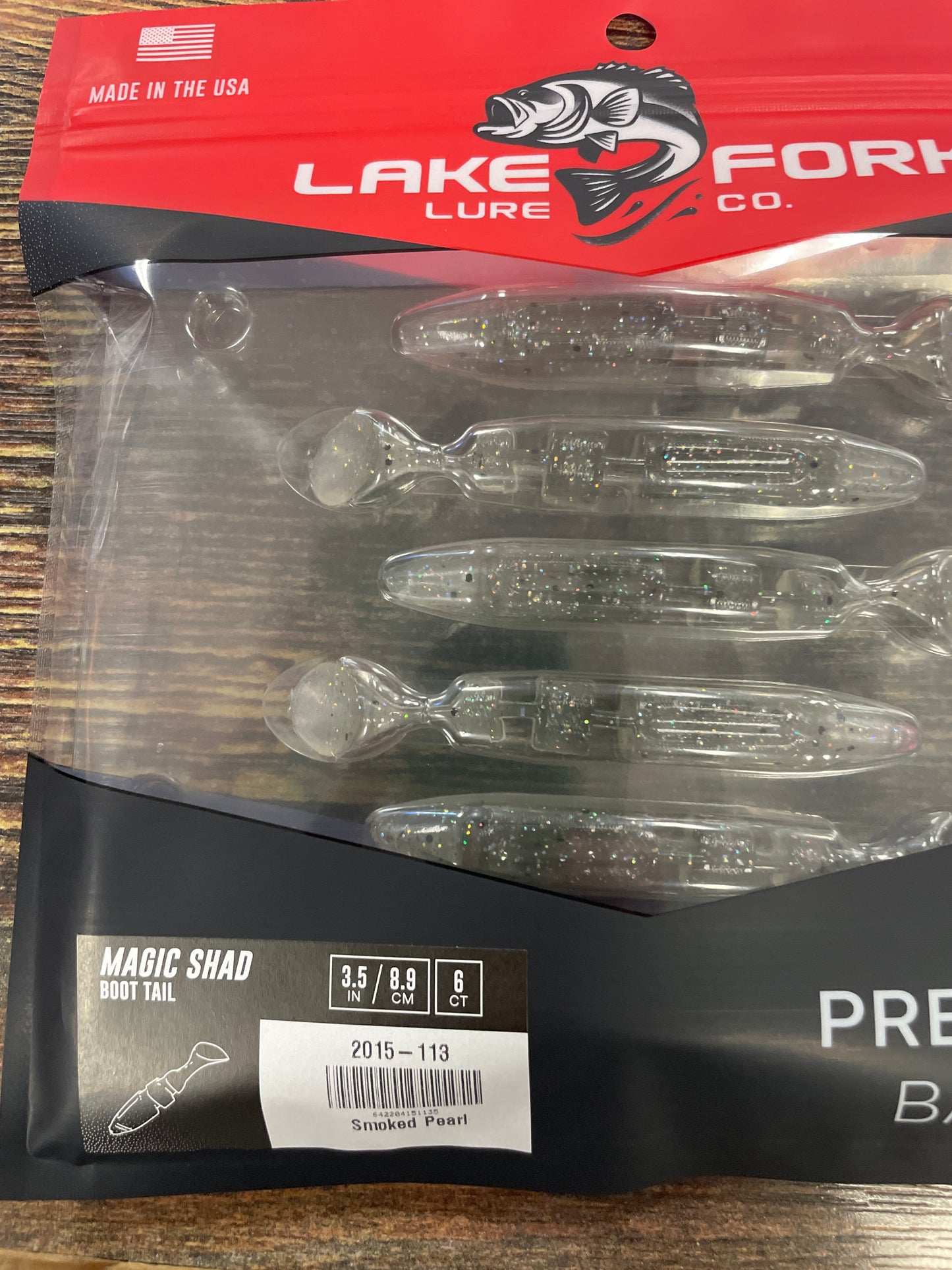 Lake Fork Lures Magic Shad 3.5” Smoke Pearl