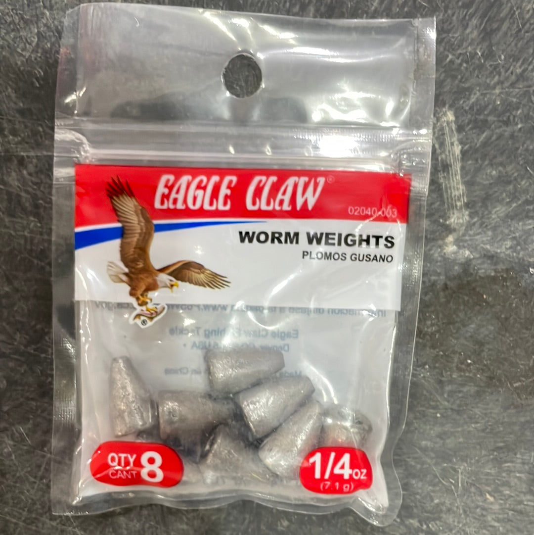 Eagle Claw Worm Weights 1/4 oz.