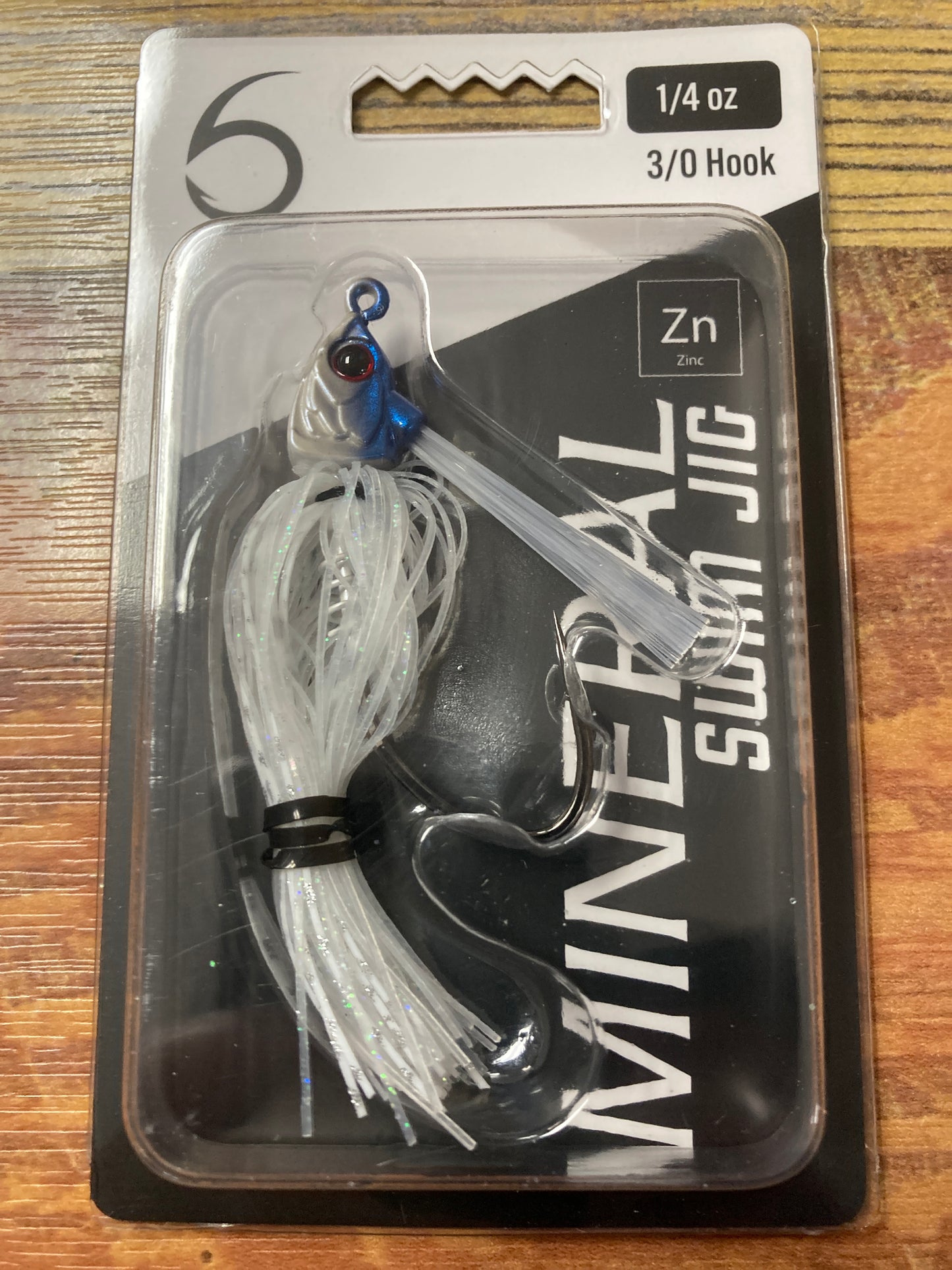 6th Sense Mineral Swim Jig 1/4 oz. White Ice