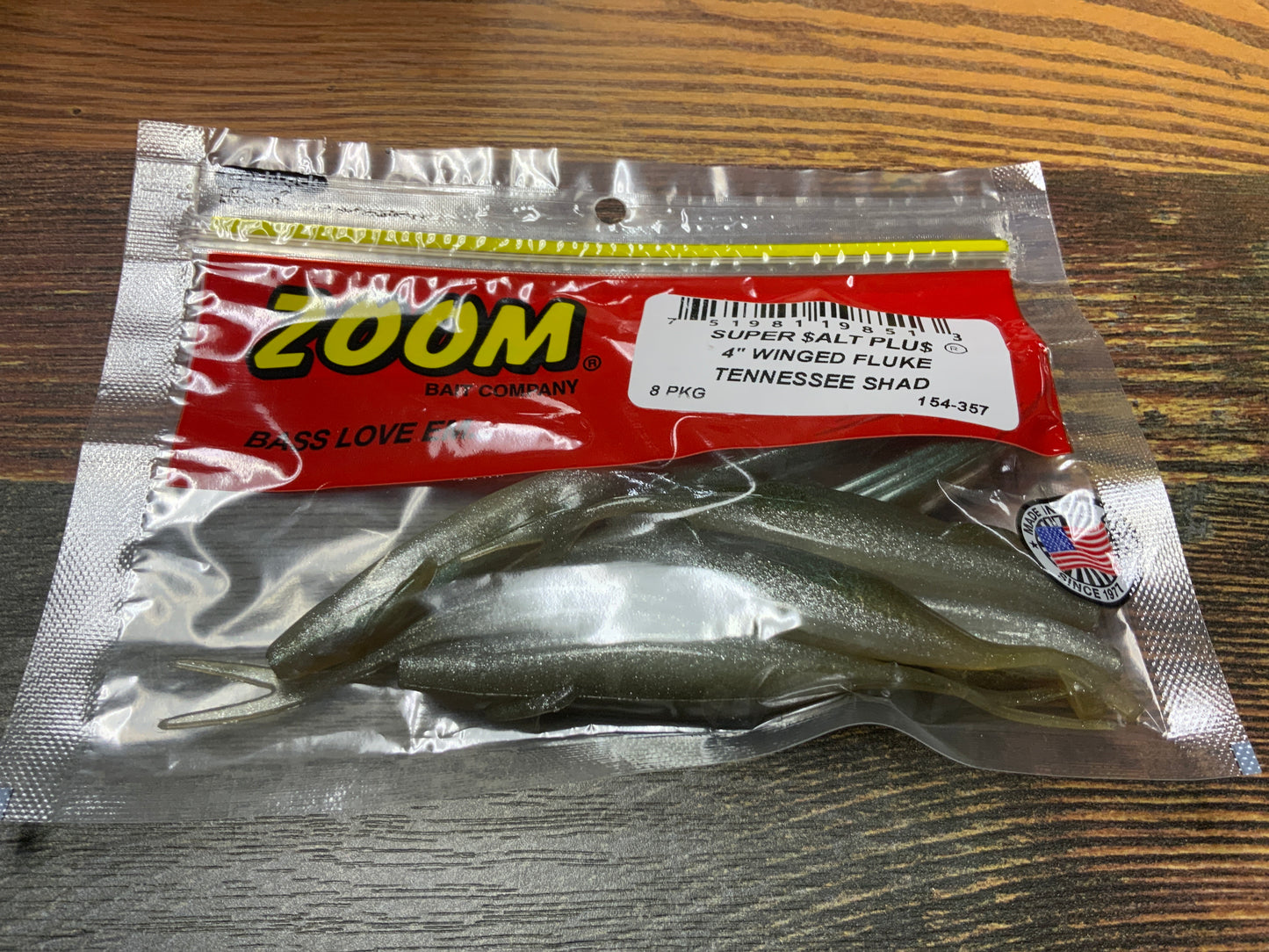 Zoom 4” Winged Fluke - Tennessee Shad