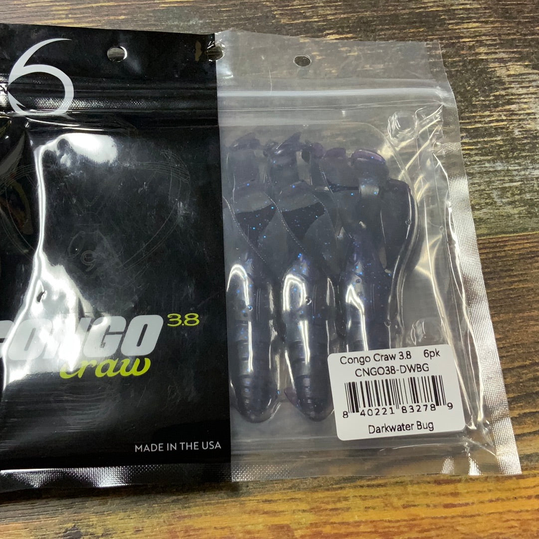 6th Sense Congo Craw 3.8" Darkwater Bug