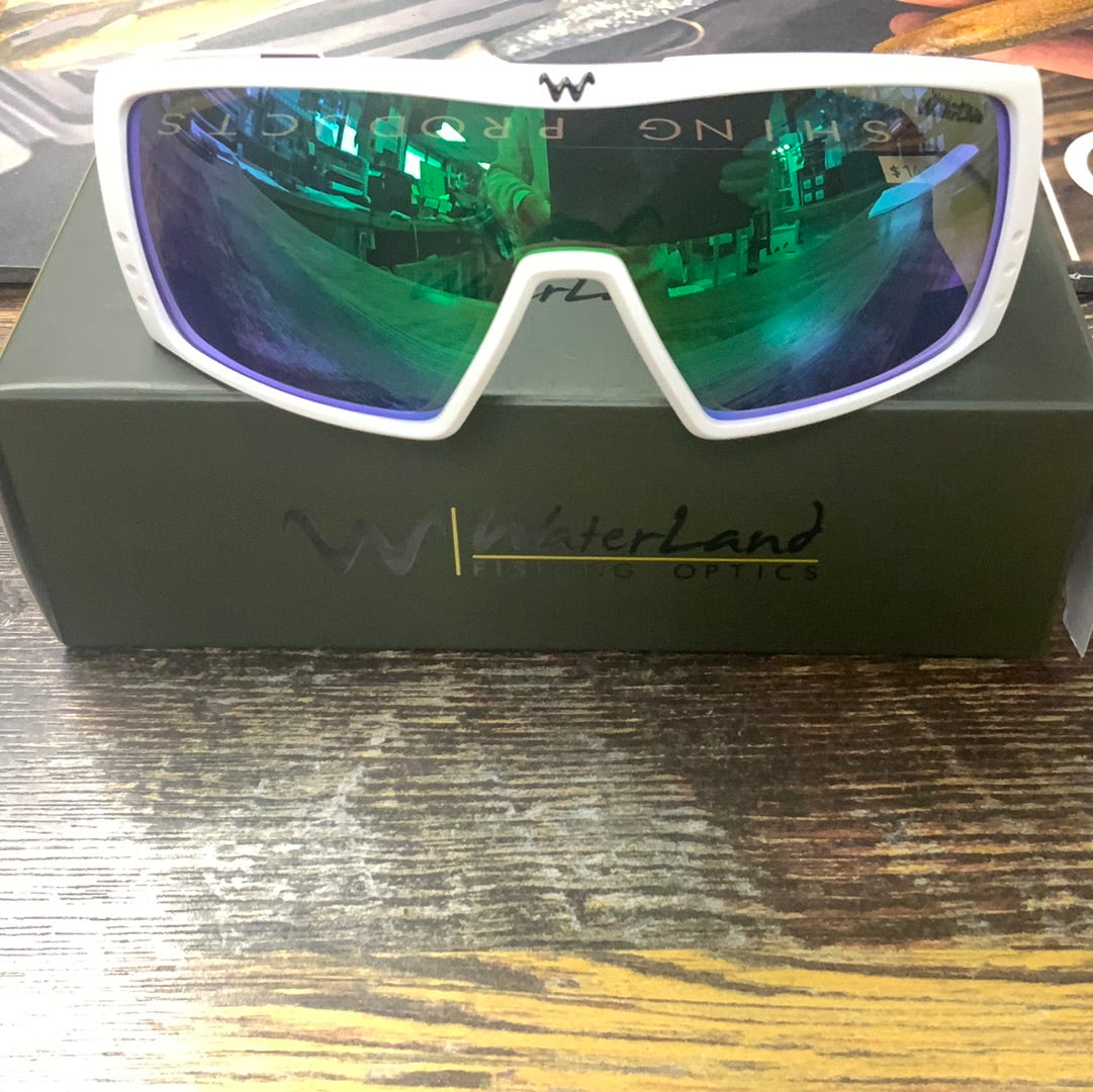 Waterland On Em - Matte White Green Honey Mirror