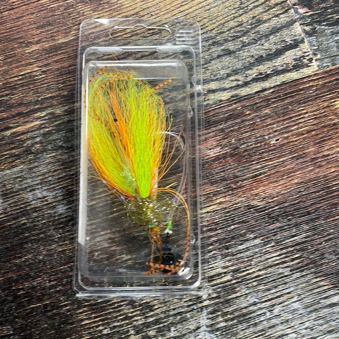 Kneipp’s Deer Hair Craw Jig 1/4 oz. Chartreuse/Orange